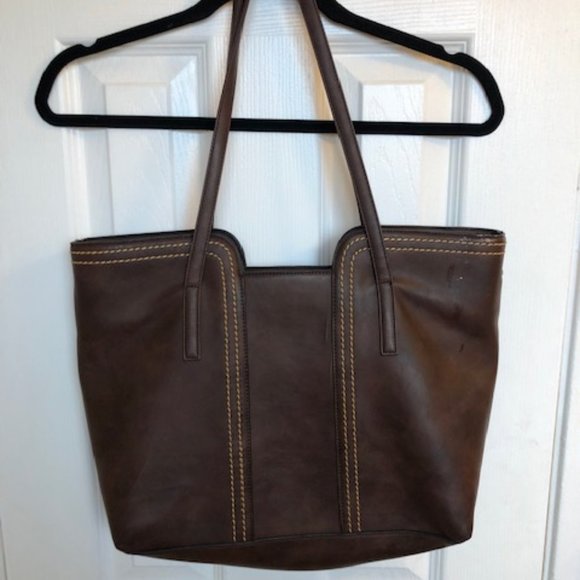 X5LP Brown Pleather Shoulder or Clutch Bag - Picture 4 of 7